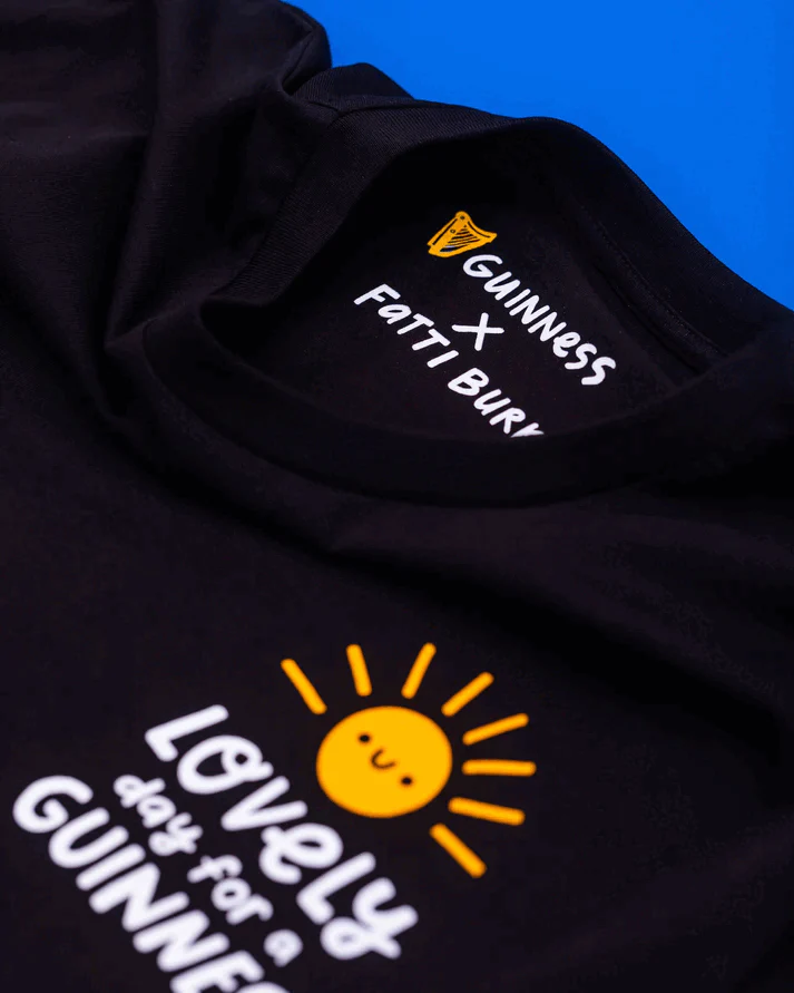 FATTI BURKE "LOVELY DAY FOR A GUINNESS" BLACK TEE - Image 3