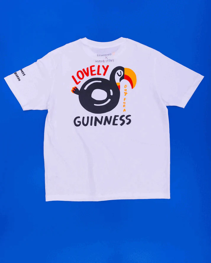 FATTI BURKE "LOVELY DAY FOR A GUINNESS" TOUCAN WHITE TEE - Image 3