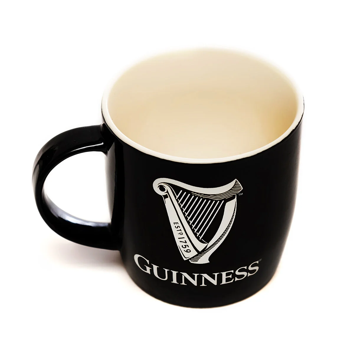 Guinness Black Mug with White Harp Logo - Image 2