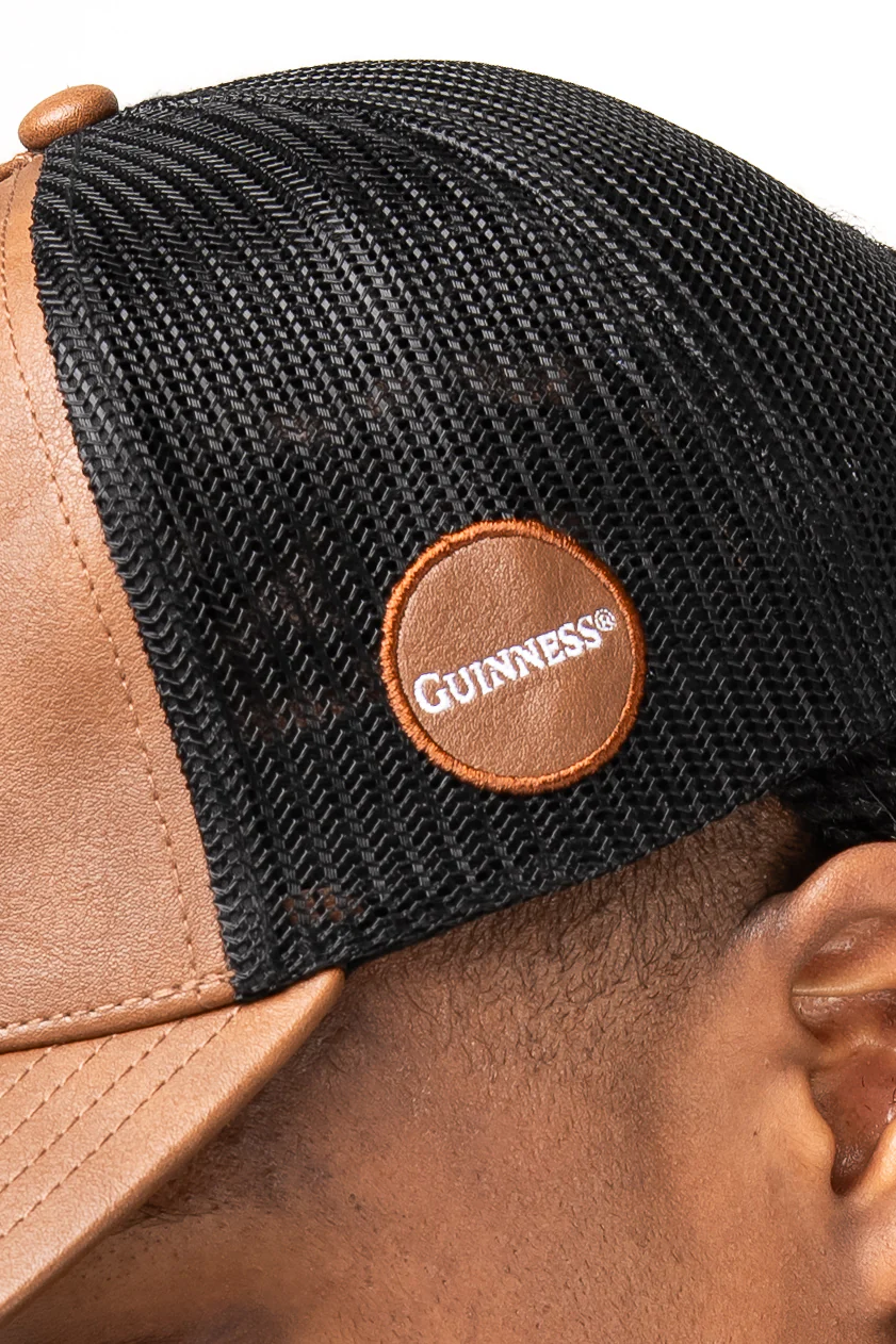Guinness Brown Leather Trucker Cap - Image 5