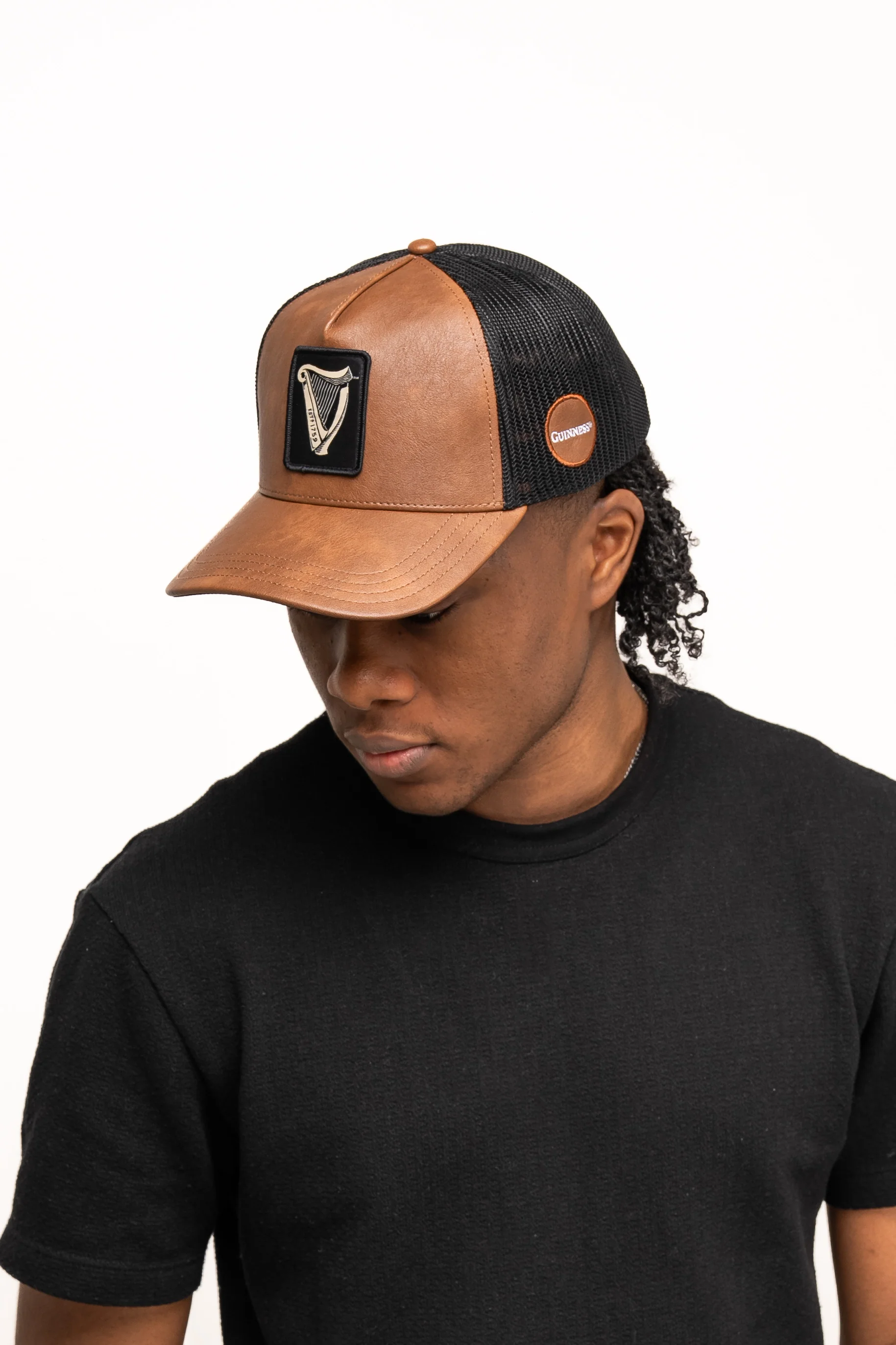 Guinness Brown Leather Trucker Cap - Image 6