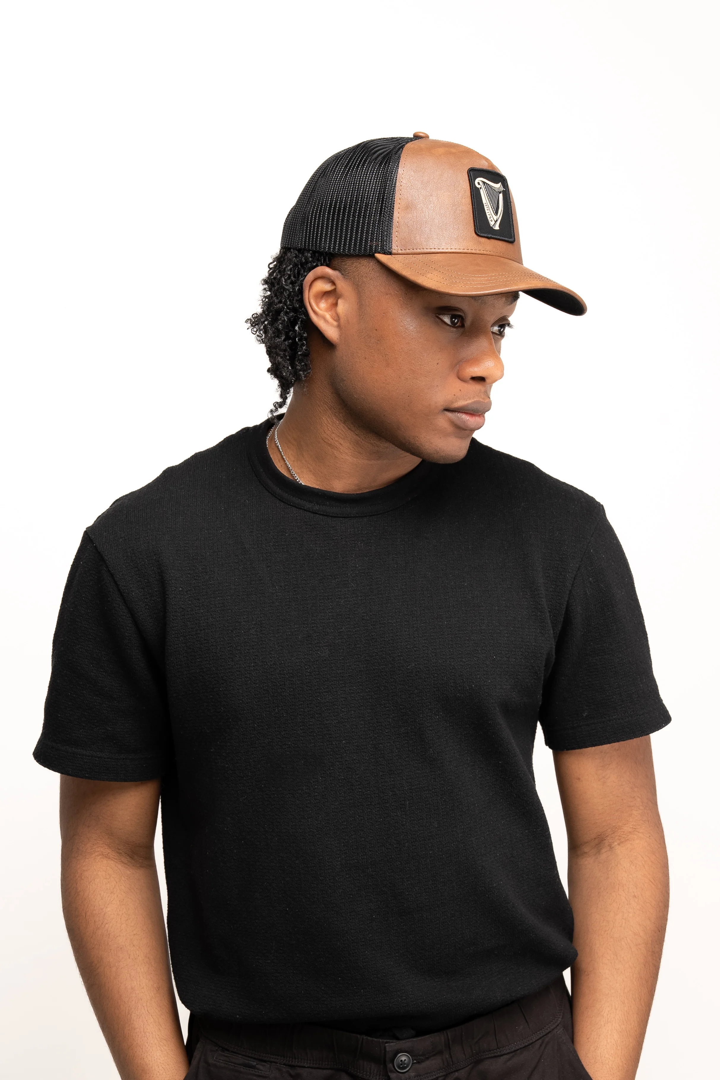 Guinness Brown Leather Trucker Cap - Image 7
