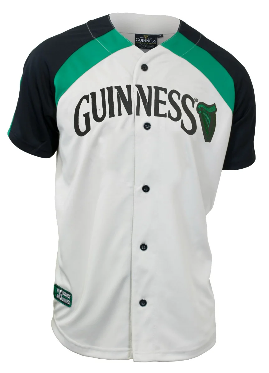 Guinness Cream Baseball Jersey