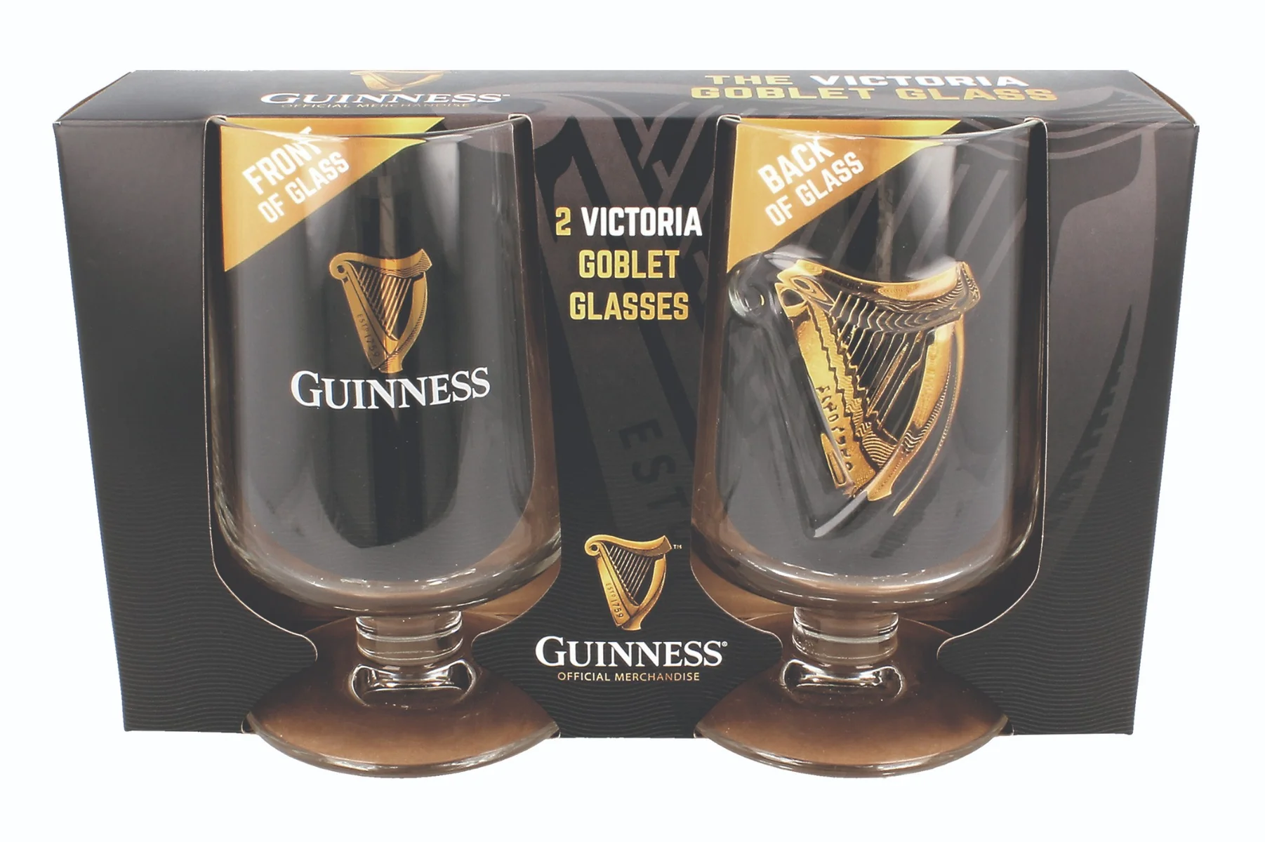 Guinness Embossed Stem Glass 2 Pack - Image 3