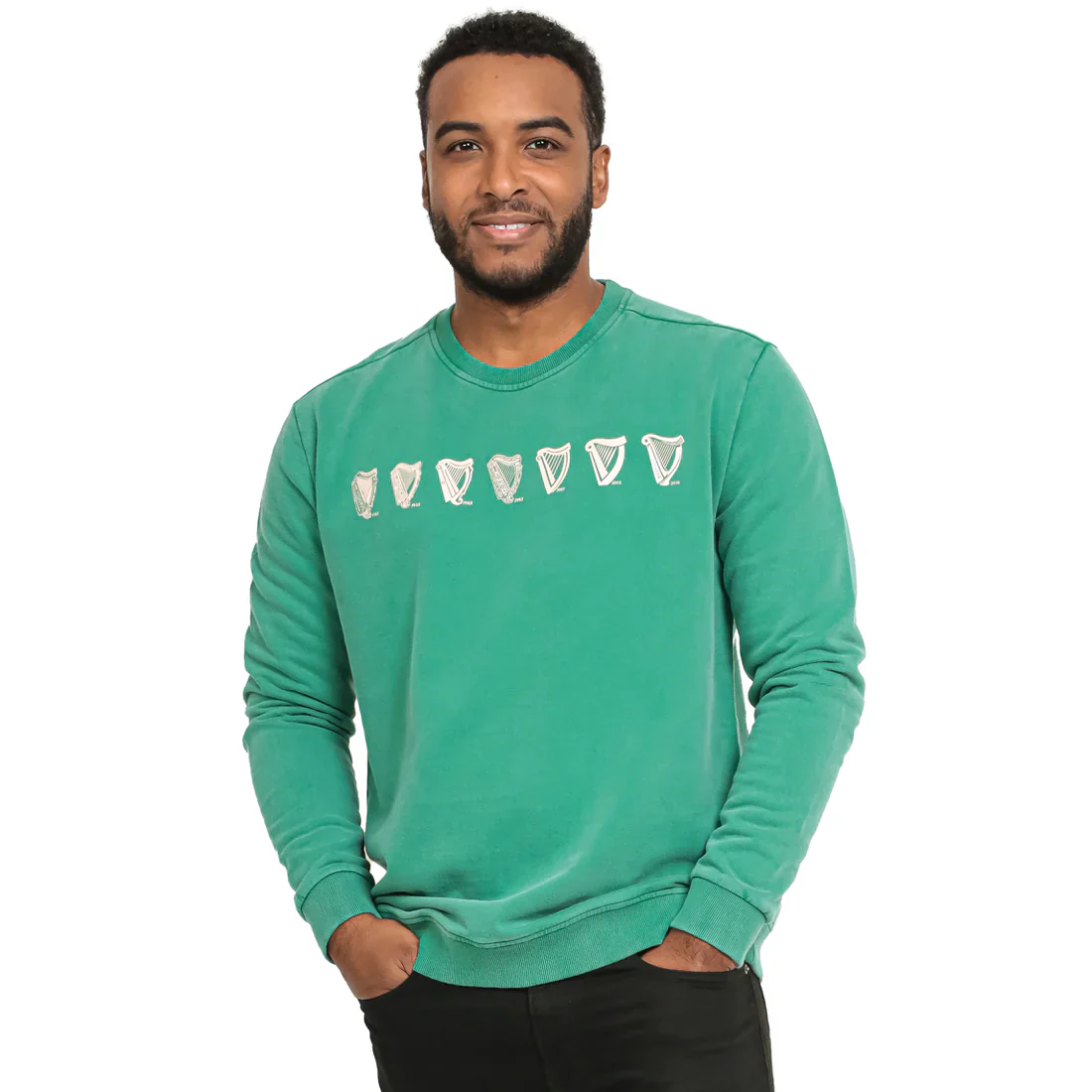 Guinness Evolution Harp Green Sweatshirt - Image 6