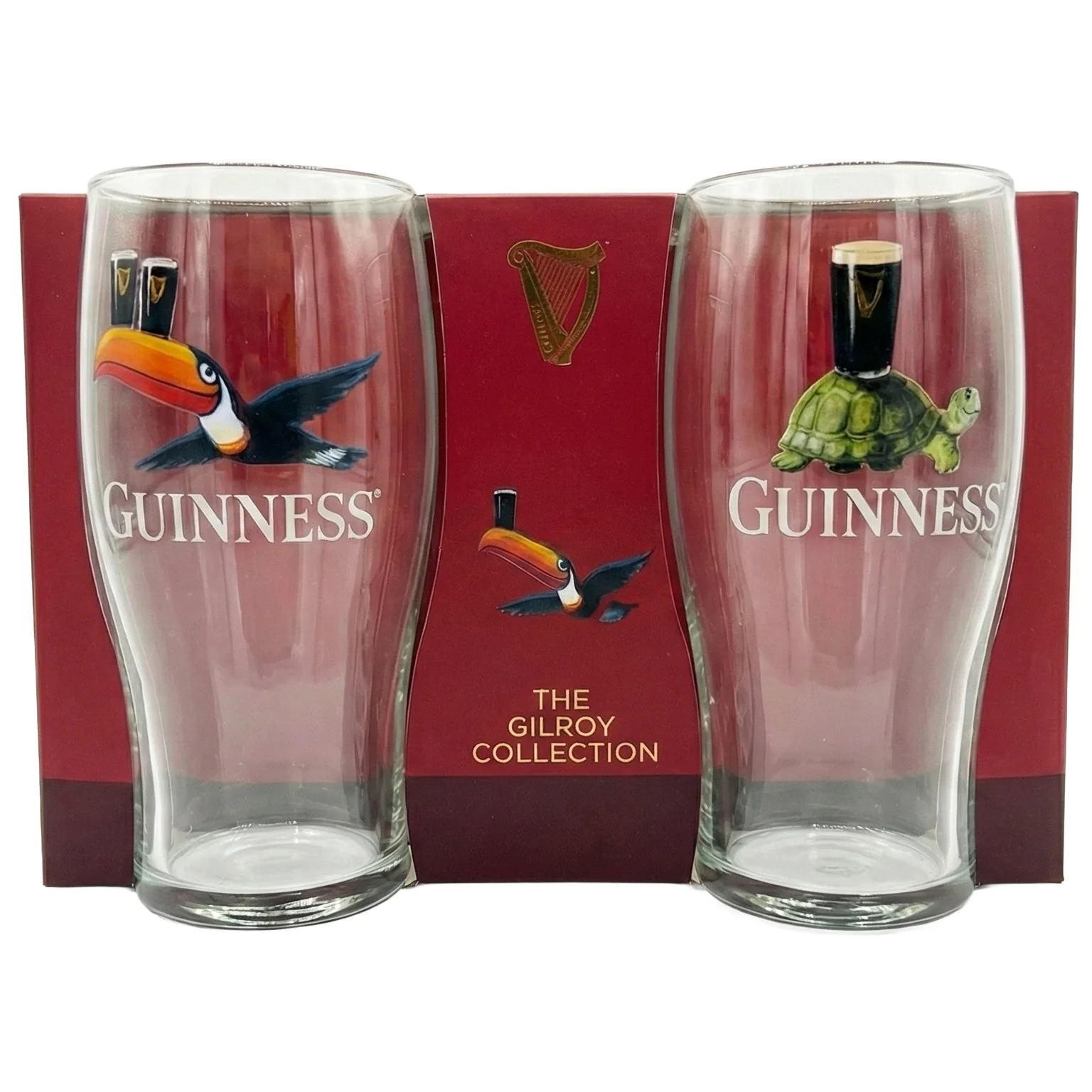 Guinness Gilroy Toucan & Tortoise Pint Glass Set - Image 6