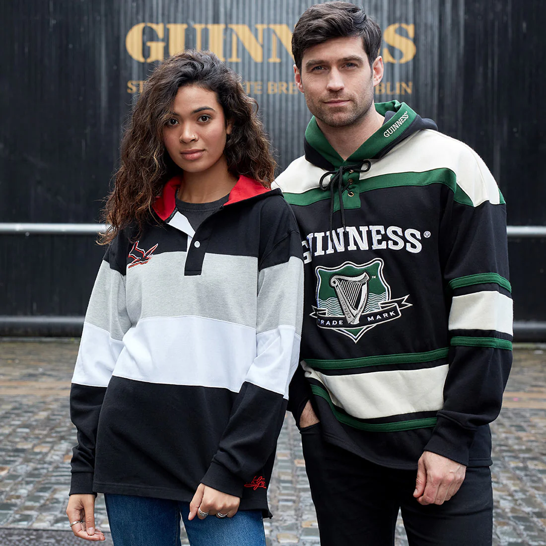 Guinness Green Hockey Style Hooded Sweatshirt - Image 5