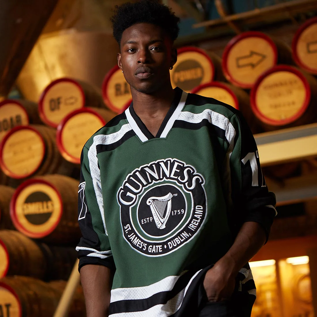 Green & White Hockey Jersey - Image 10