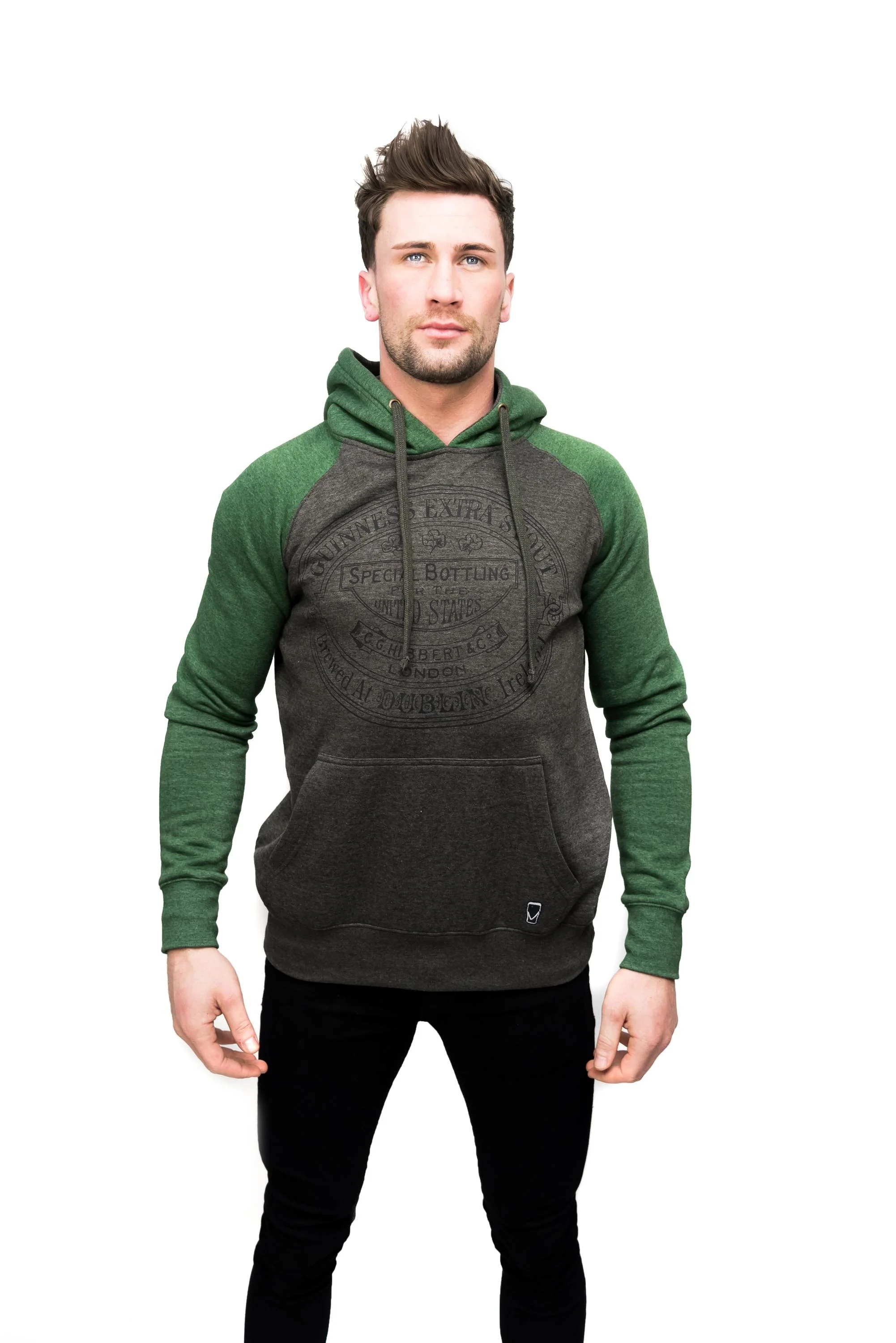 Guinness Grey and Green Hoodie - Image 6