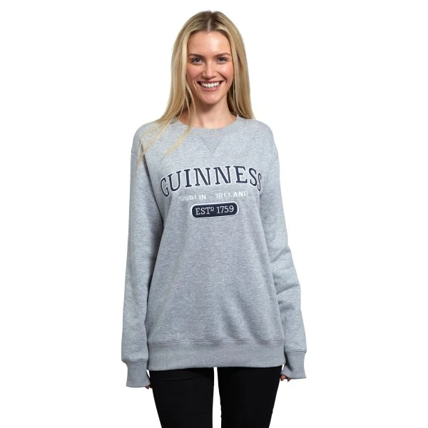 Guinness Grey Crew Neck Sweatshirt - Image 3