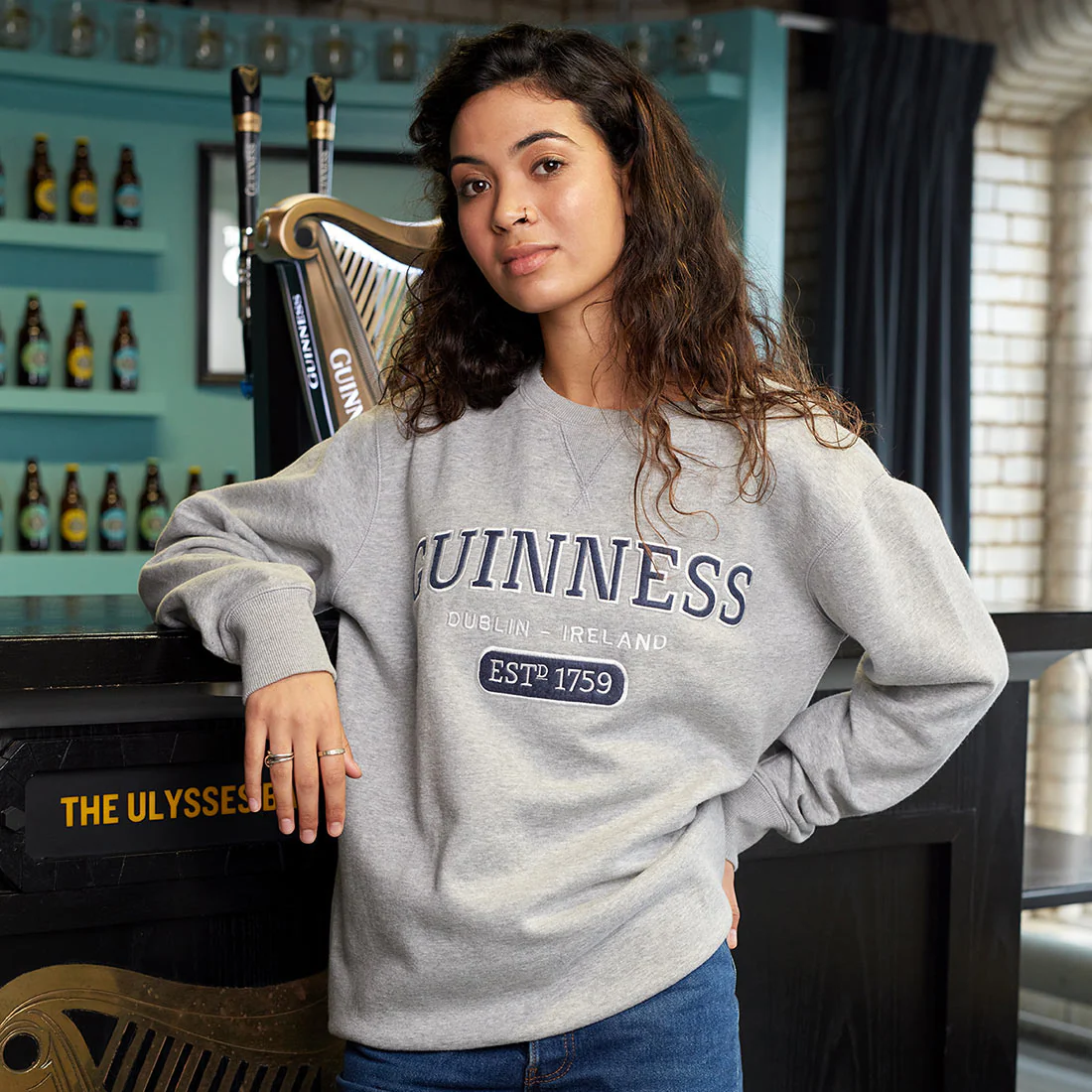 Guinness Grey Crew Neck Sweatshirt - Image 7