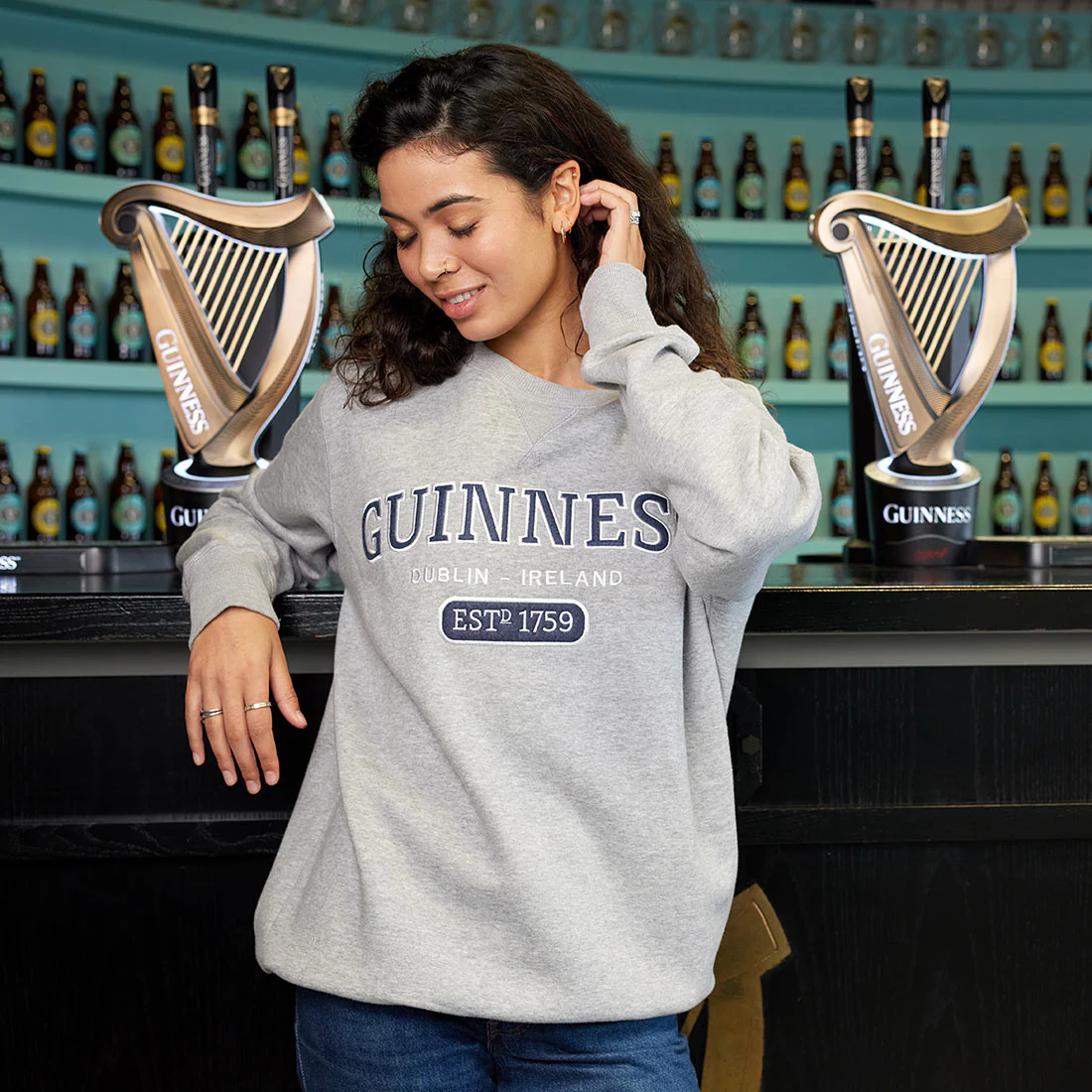 Guinness Grey Crew Neck Sweatshirt - Image 8