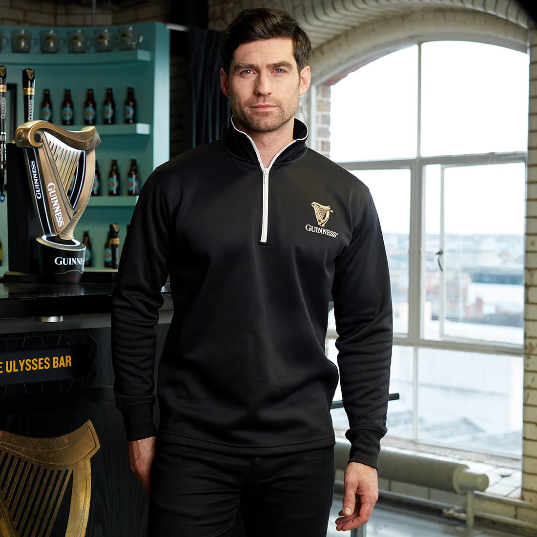 Guinness Harp Half Zip Sweater - Image 4