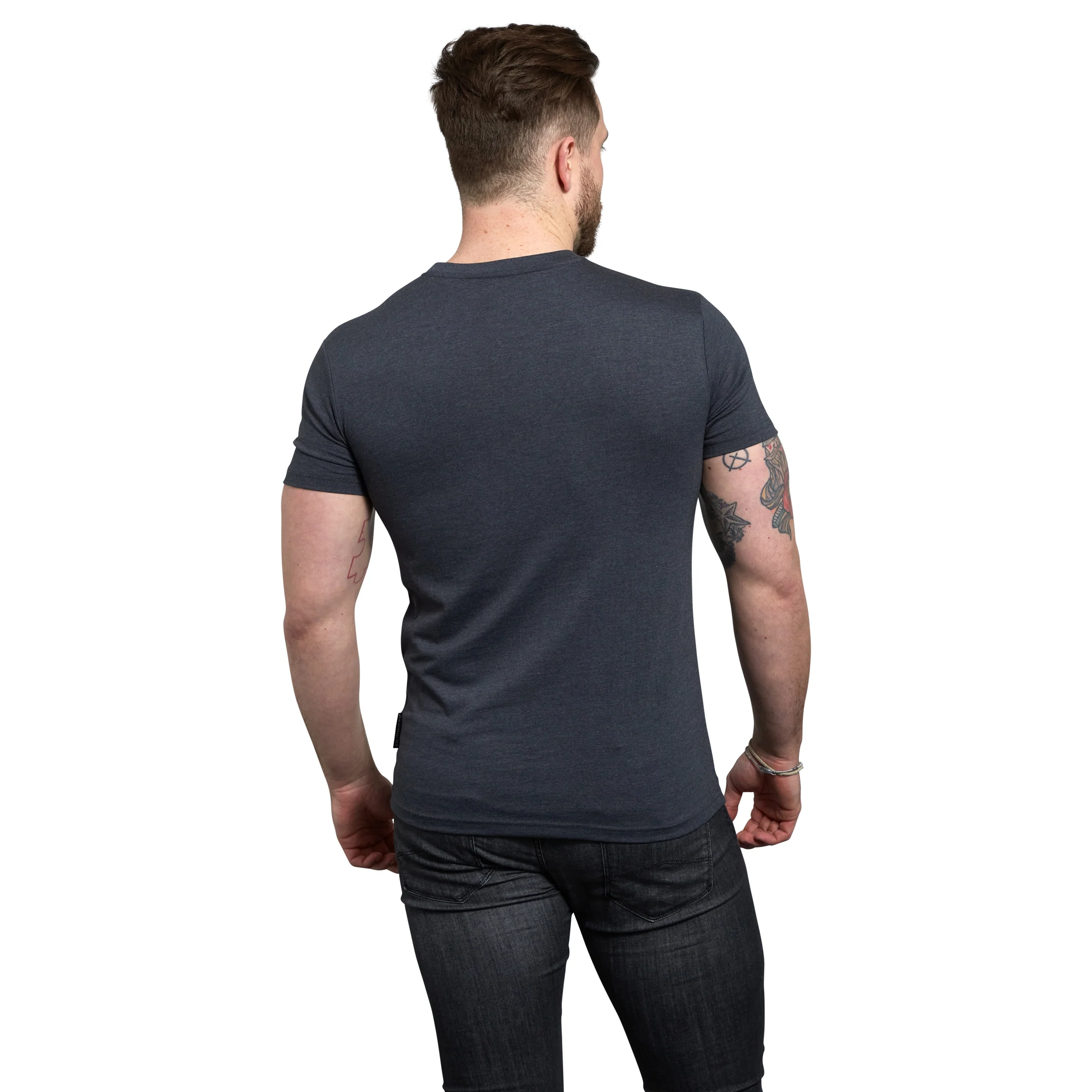 Guinness Navy Distressed Harp Tee - Image 4