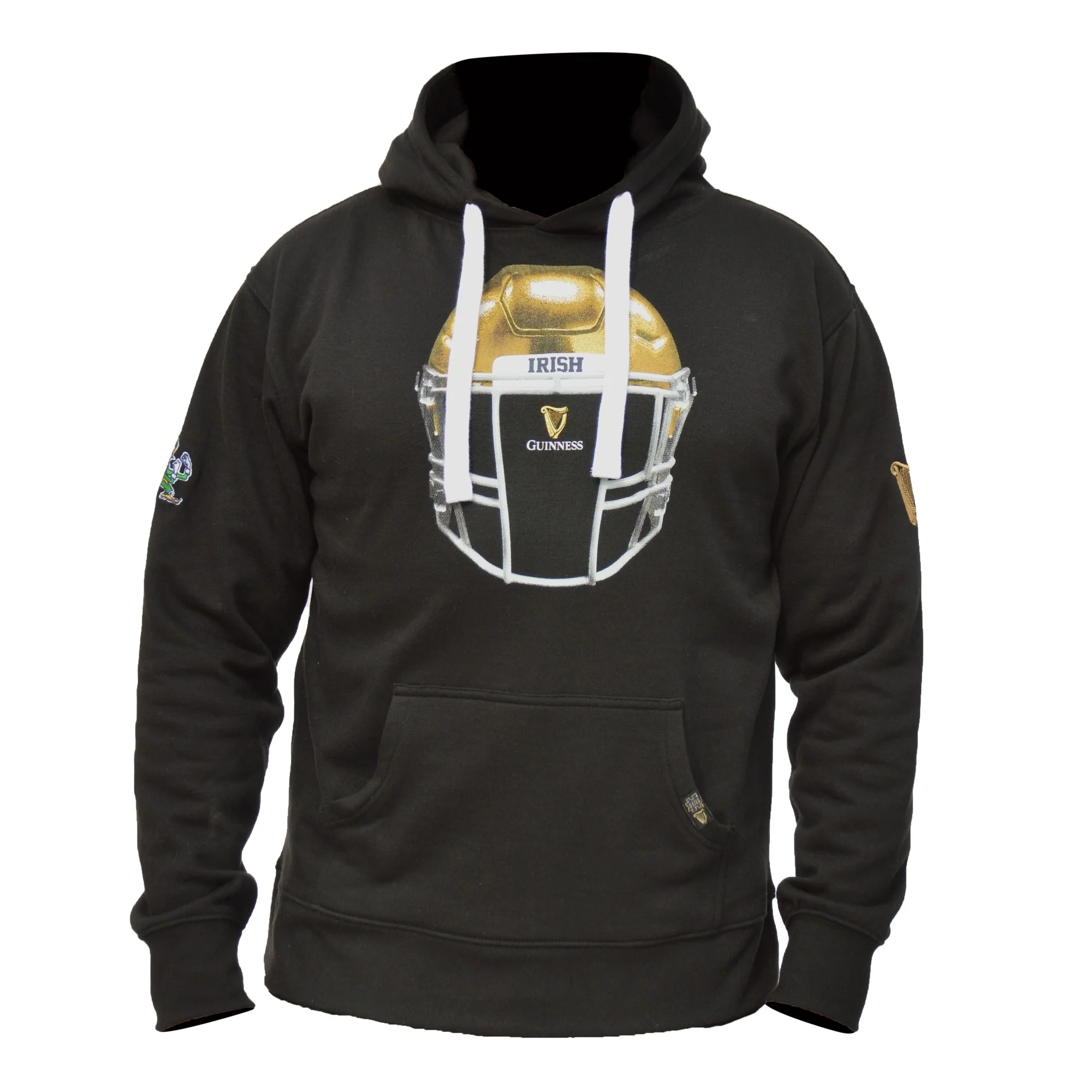 Guinness Notre Dame Helmet Hoodie Black - Image 3