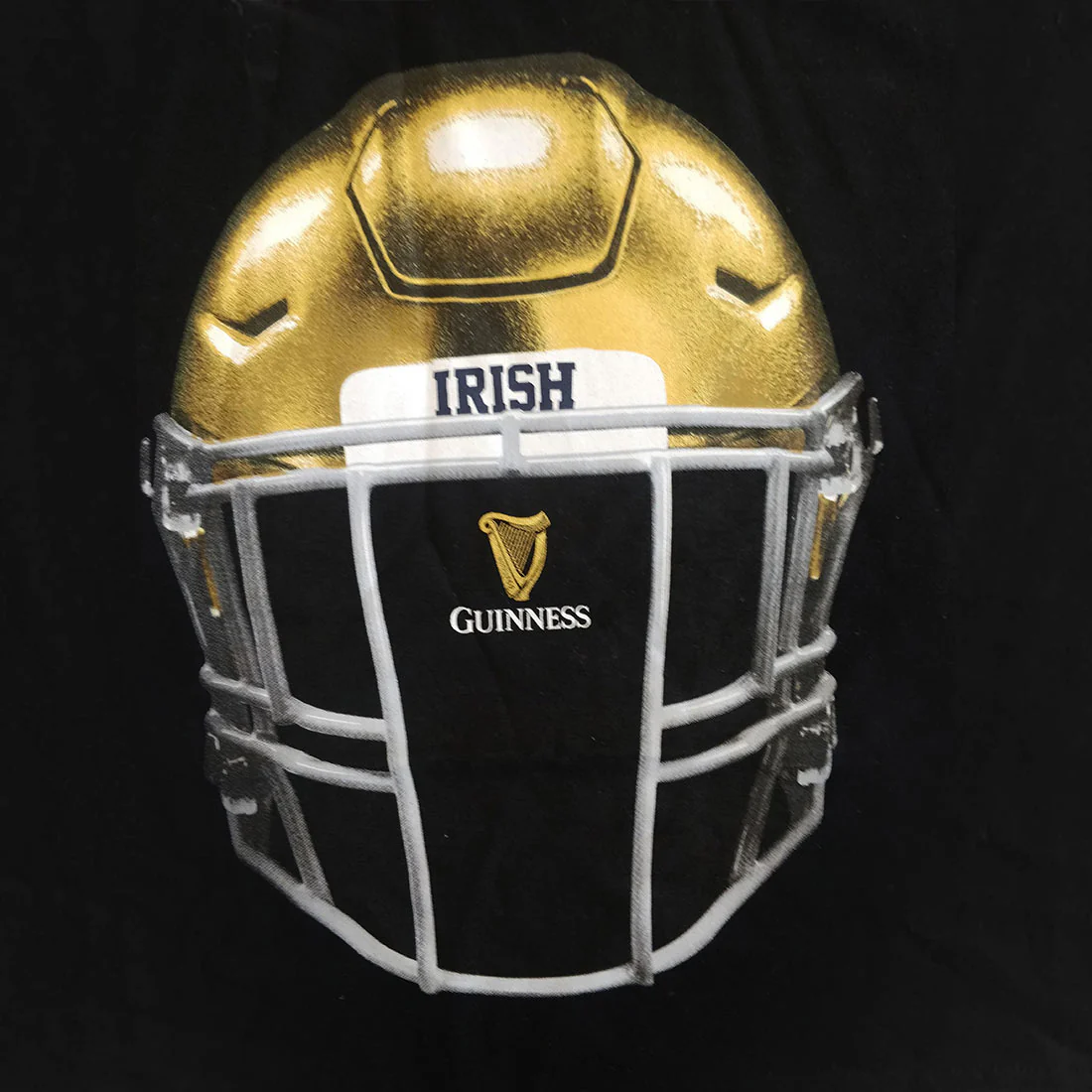 Guinness Notre Dame Helmet T-Shirt Black - Image 5