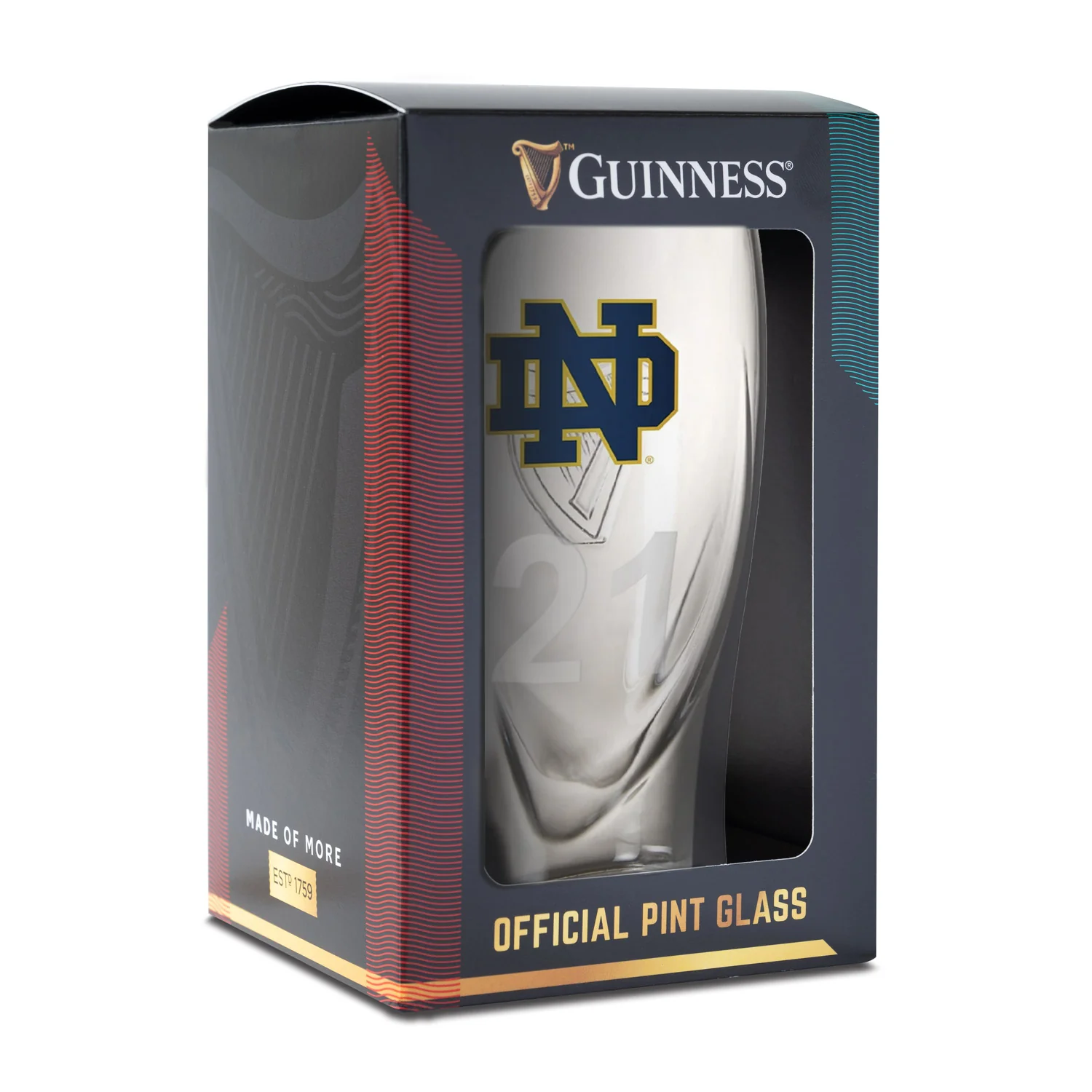 Guinness Notre Dame 16OZ Pint Glass - Image 10