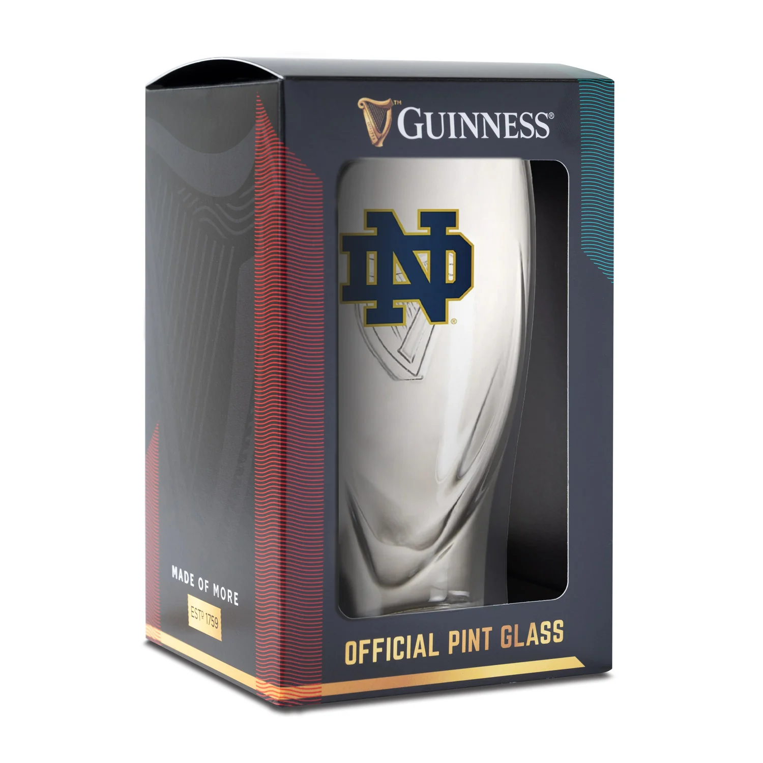 Guinness Notre Dame 16OZ Pint Glass - Image 8