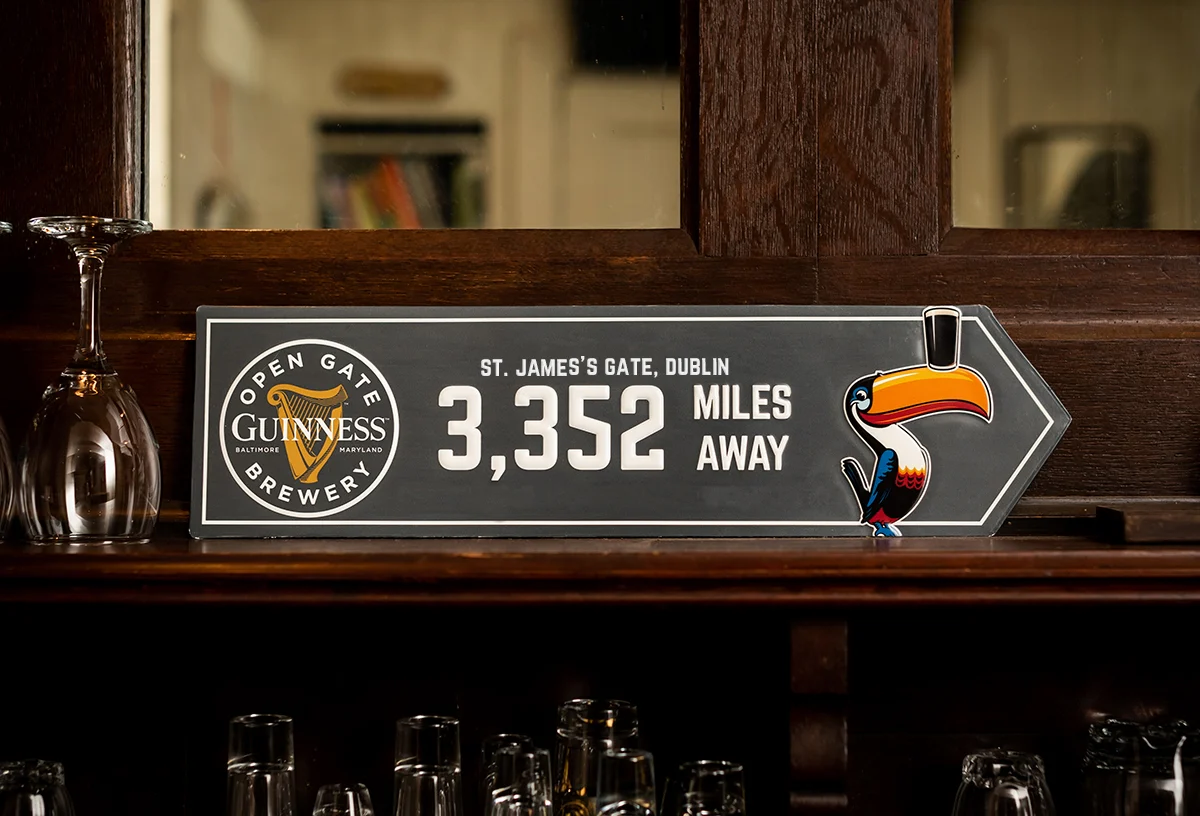 Guinness Open Gate Brewery Arrow Metal Sign - Image 3