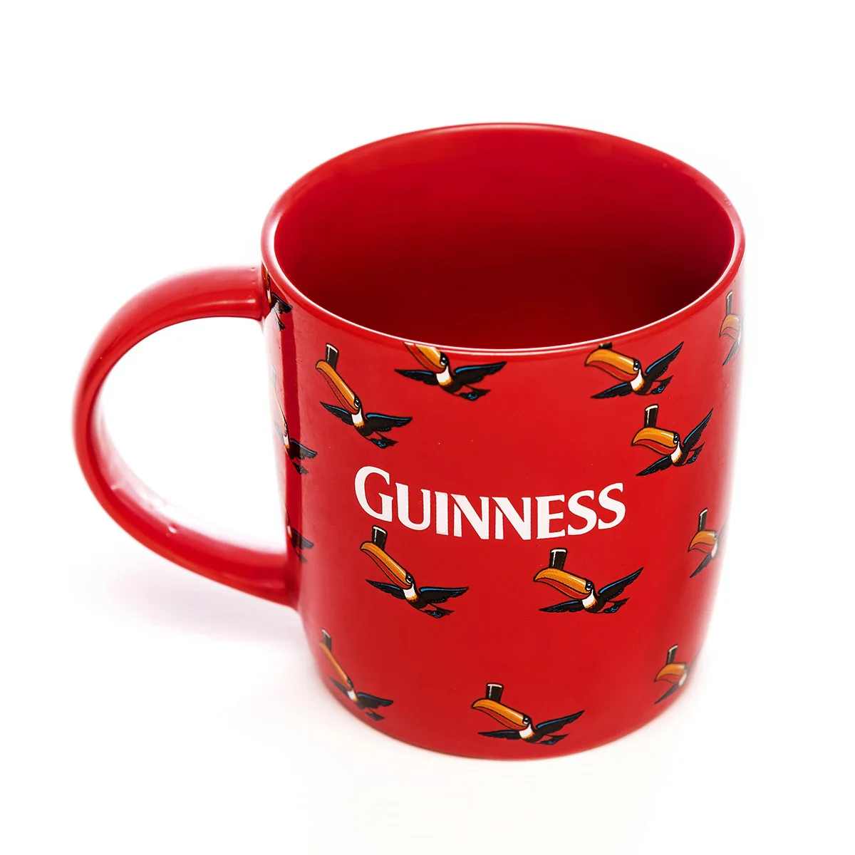 Guinness Red Mug with Multiple Flying Toucans - Image 2