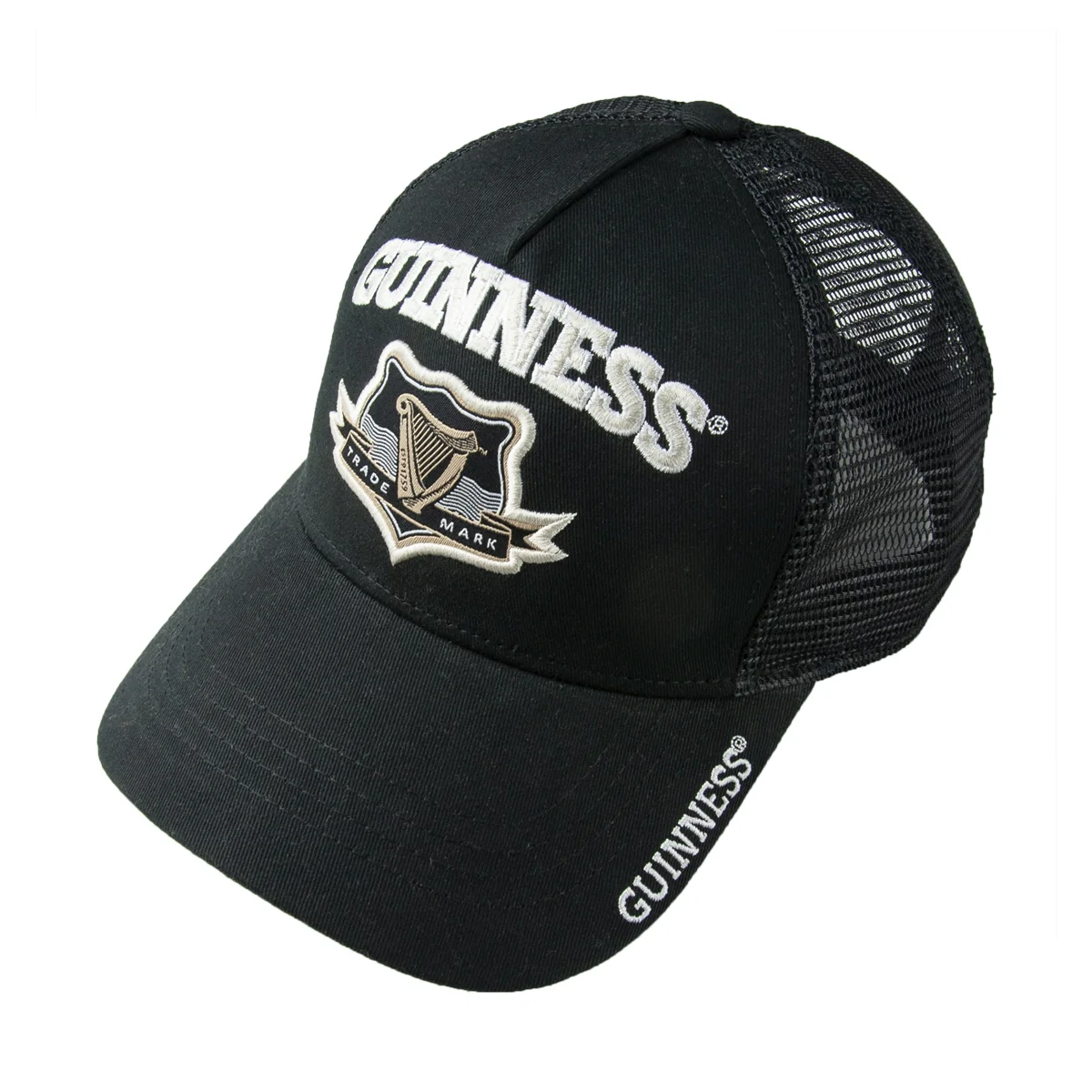 Guinness Signature Black Trucker Mesh Baseball Cap Adjustable - Image 3