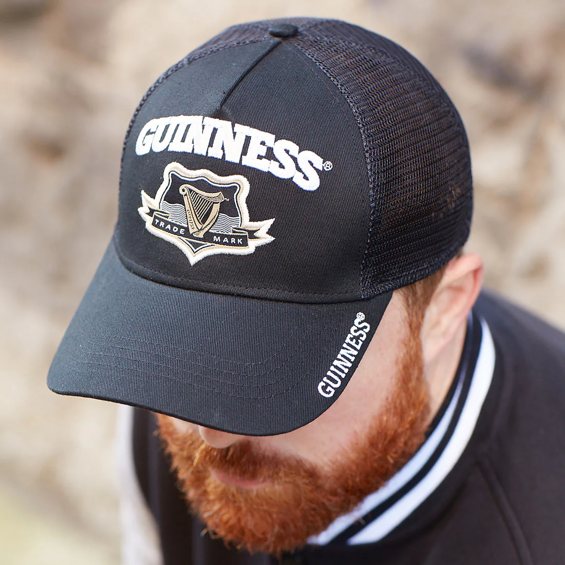 Guinness Signature Black Trucker Mesh Baseball Cap Adjustable - Image 5