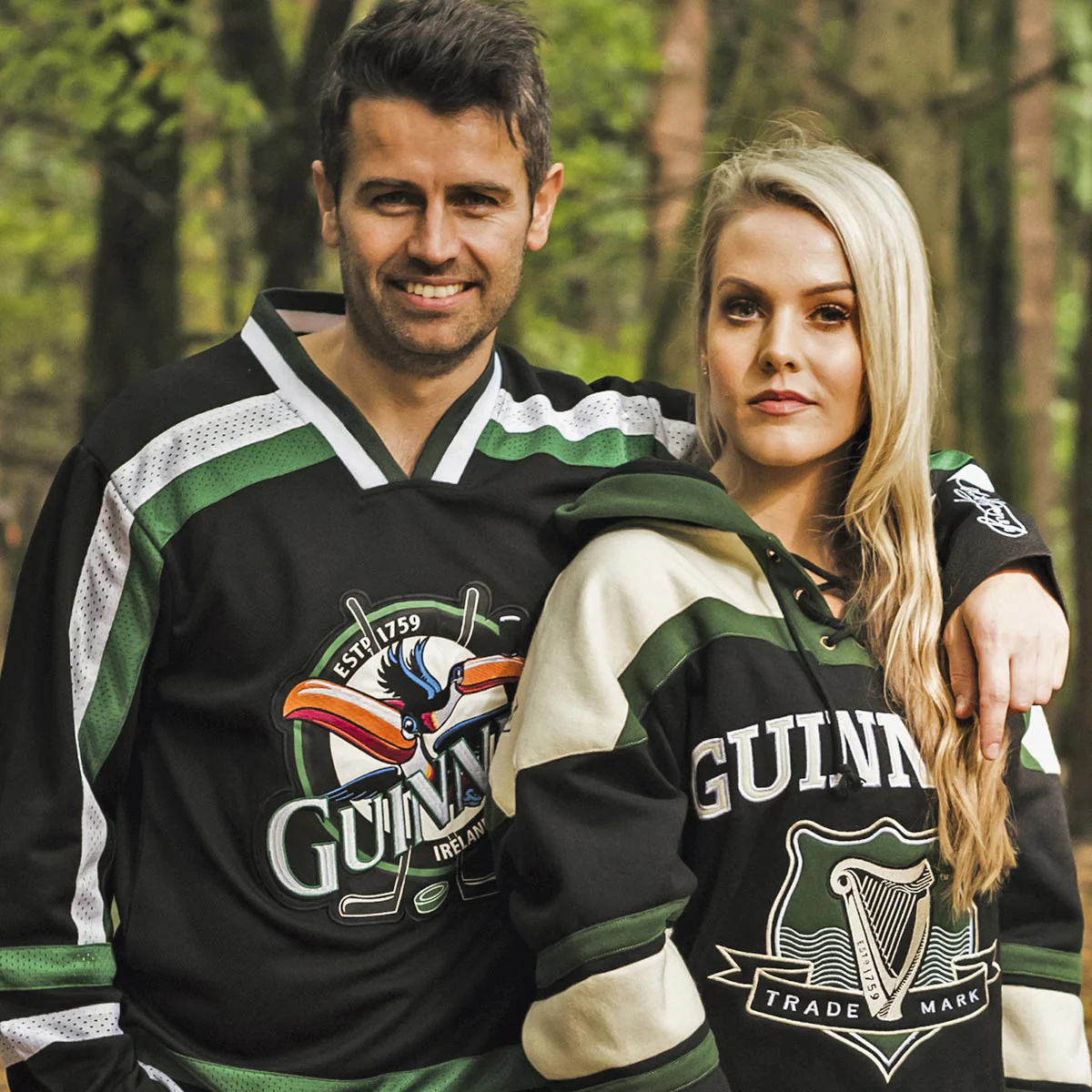 Guinness Toucan Hockey Jersey Black and Green - Image 8