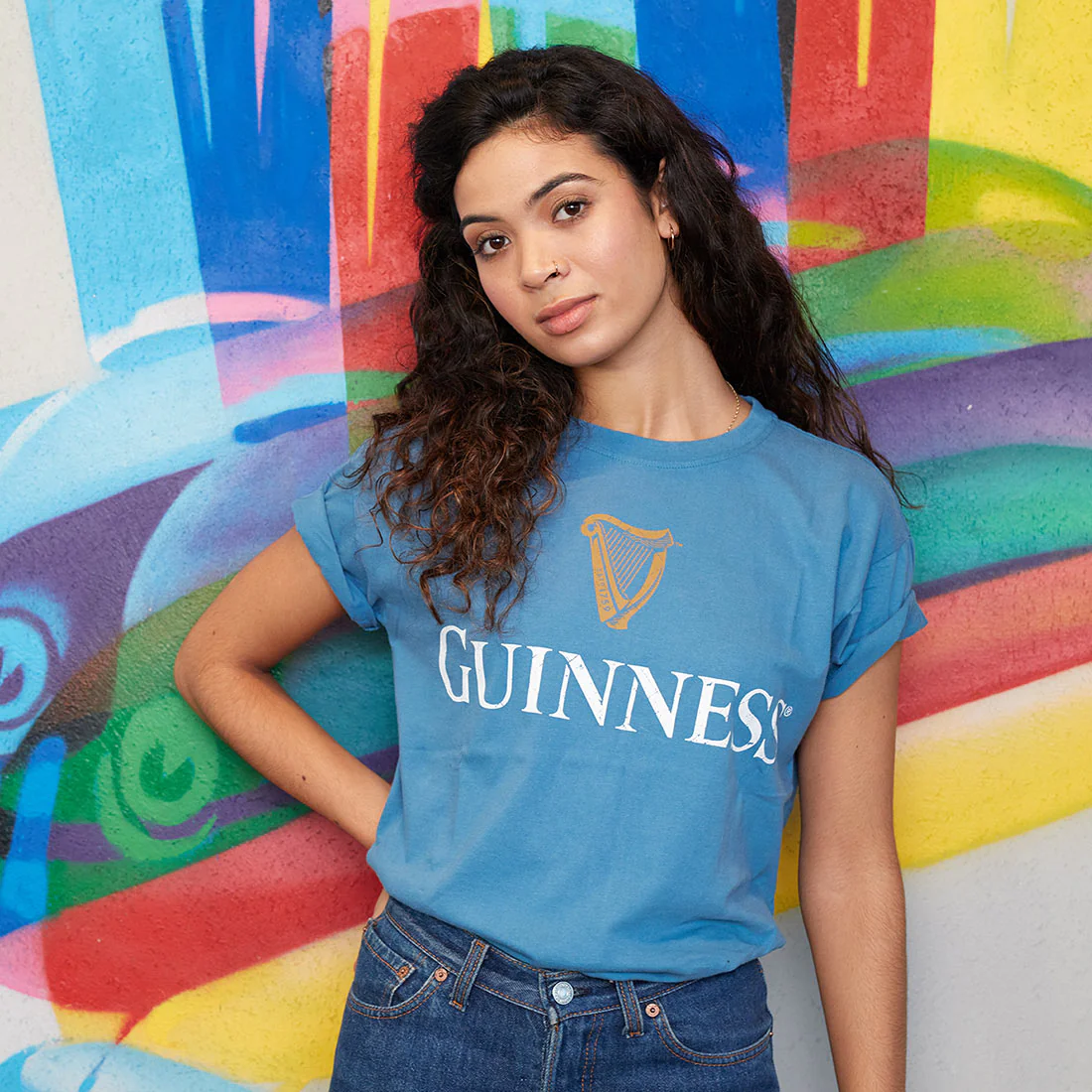 Blue Guinness Harp Premium Tee - Image 11