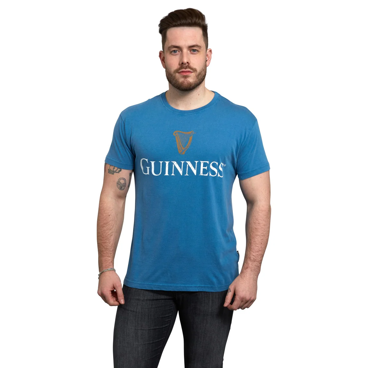 Blue Guinness Harp Premium Tee - Image 3